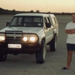 BABS on the Makgadikgadi Pans at sunset