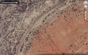 Sand mining and wellpoints in the riverbed near Metsimotlhaba - 2015