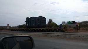 Transformer stuck on the A1 outside Francistown.