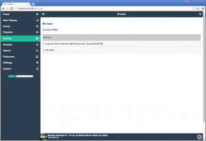 Pi MusicBox - default folder in a web browser.