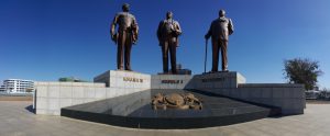 Three Dikgosi Monument in Gaborone's Central Business District